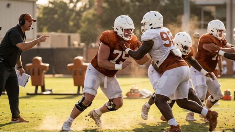 Offensive Line Competition Will Determine Texas’ SEC Ceiling